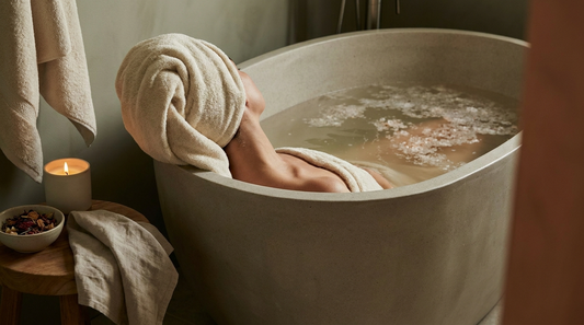 Epsom salt bath to relax shoulder and neck tension