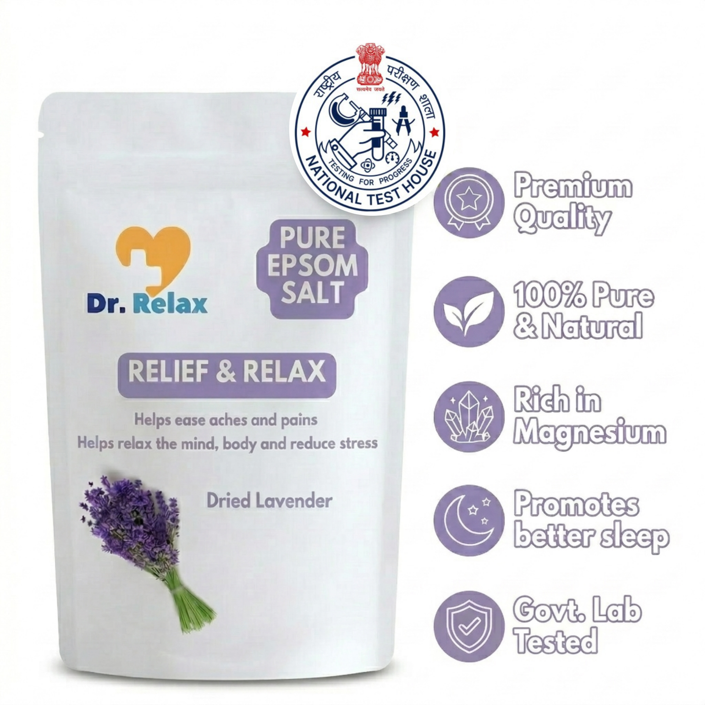 Dr. Relax Epsom Salt - with Dried Lavender