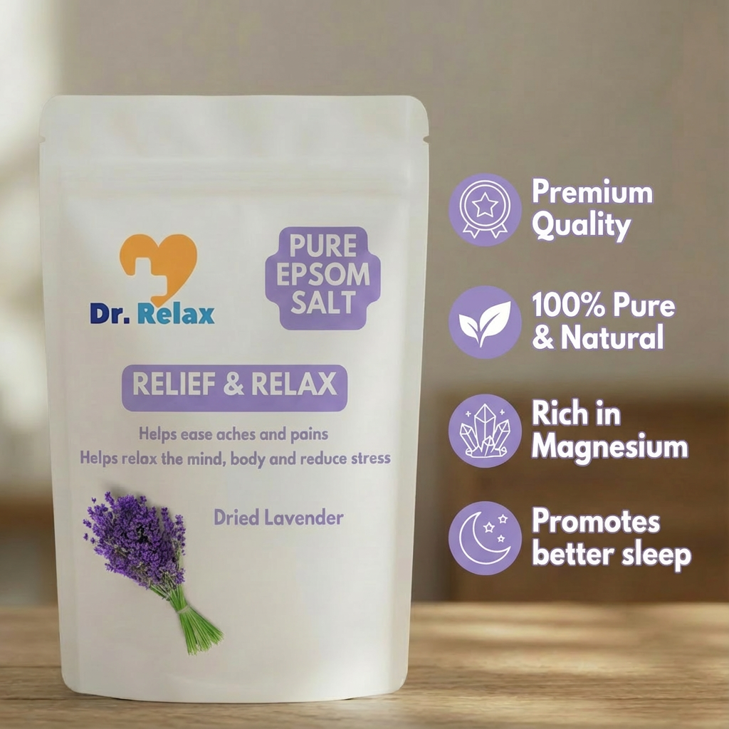 Dr. Relax Epsom Salt - with Dried Lavender