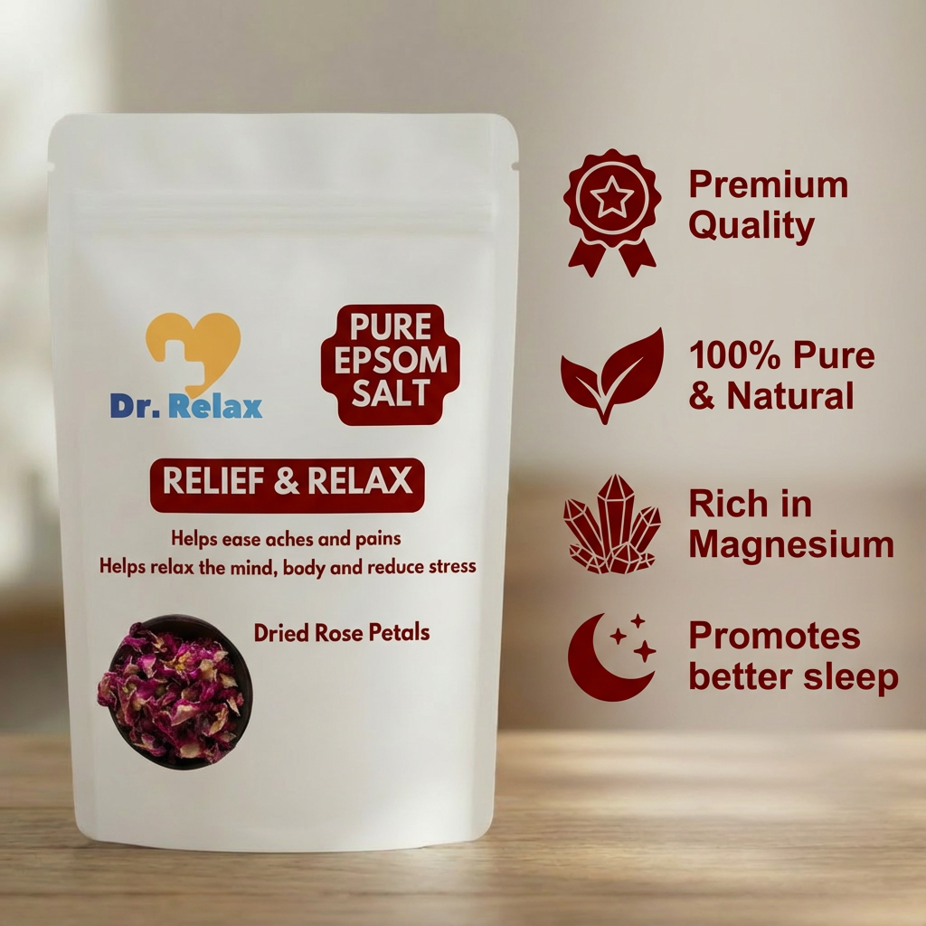 Dr. Relax Epsom Salt with Dried Rose Petals