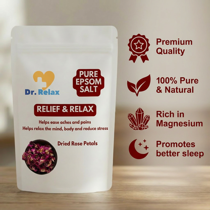Dr. Relax Epsom Salt with Dried Rose Petals